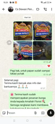 Testimonial Papan Bunga Pernikahan solo