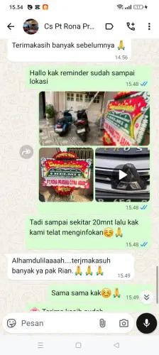 Testimonial Papan Bunga solo